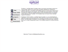 Tablet Screenshot of kaplunfoundation.org